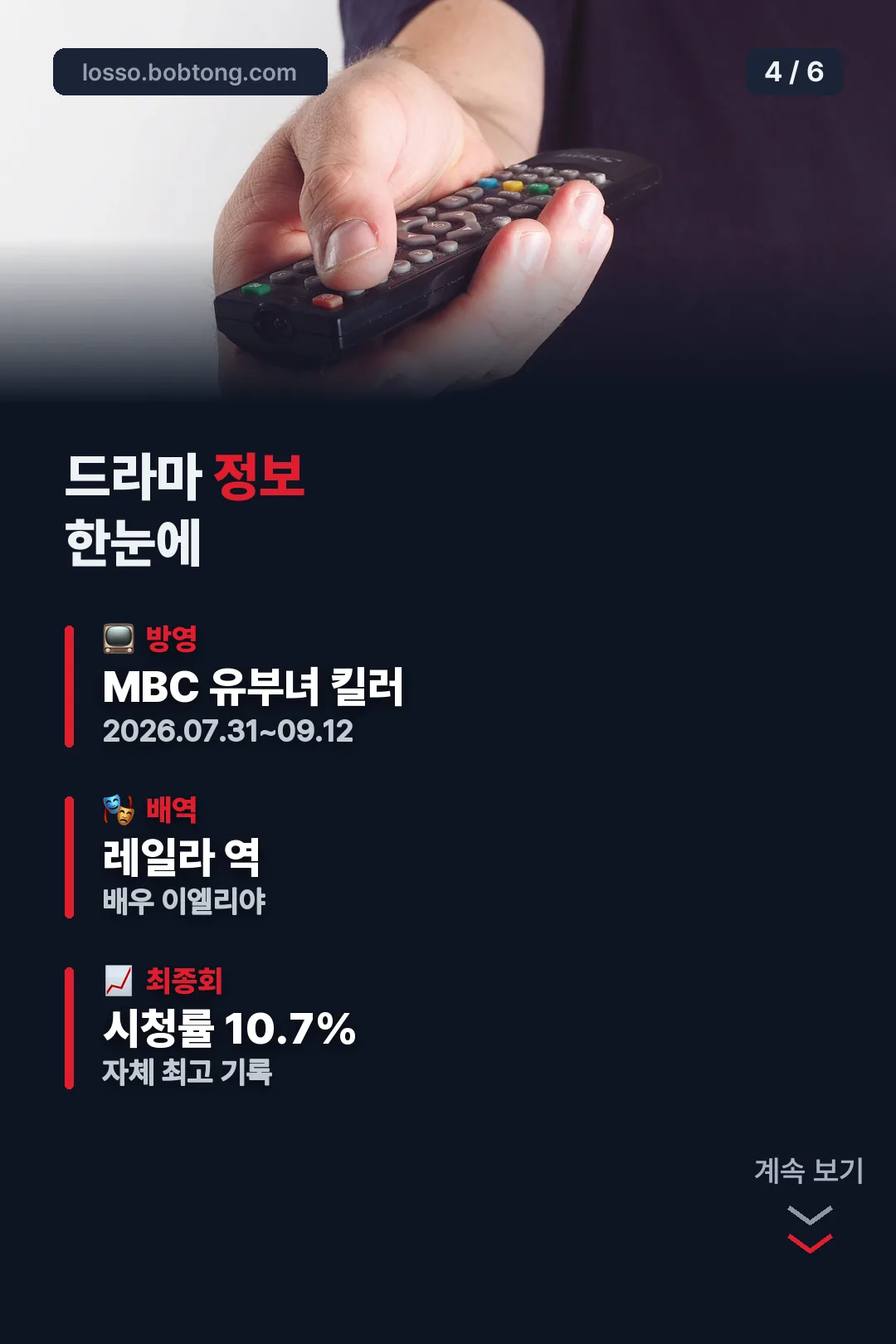 드라마 정보 한눈에